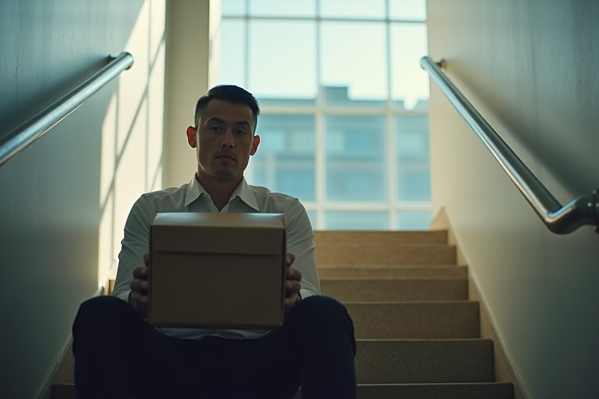Employé seul sur l