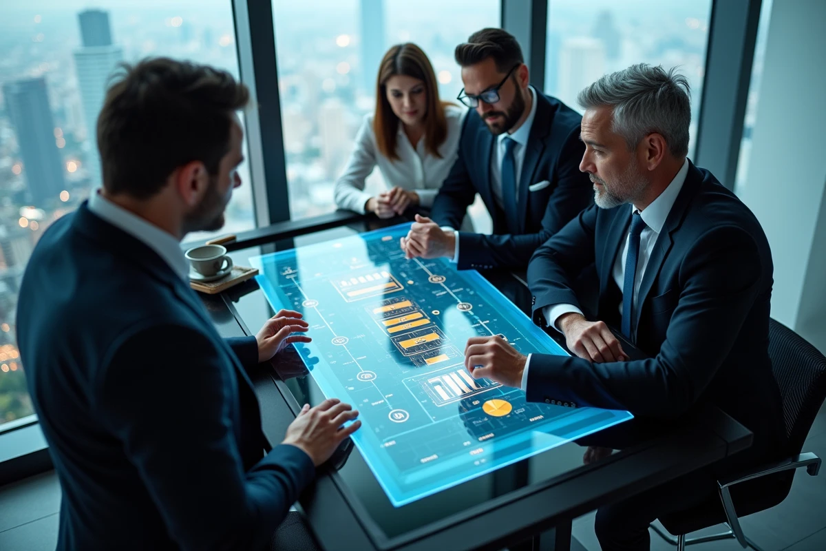 &Eacute;quipe de professionnels autour d