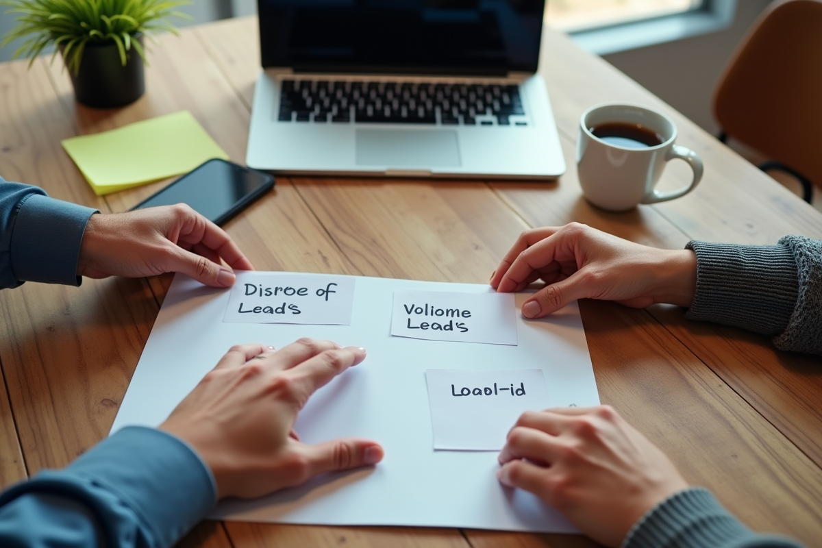 Mains en action sur des dossiers et notes de travail